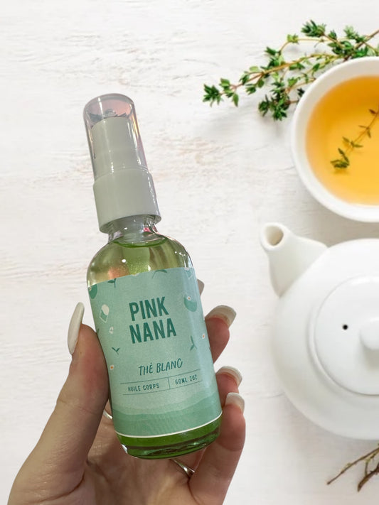 Huile corps thé blanc