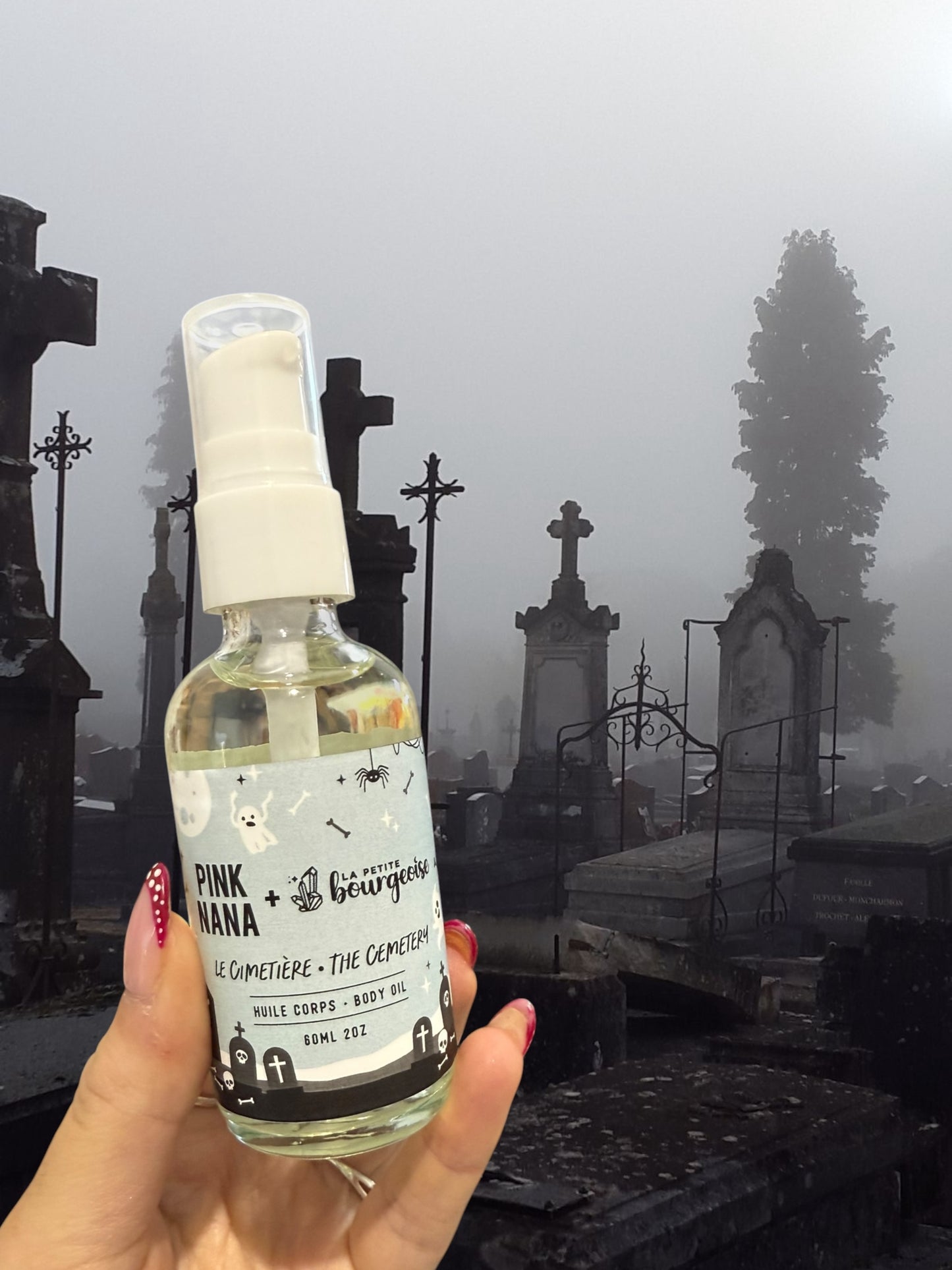 Huile corps Le cimetière