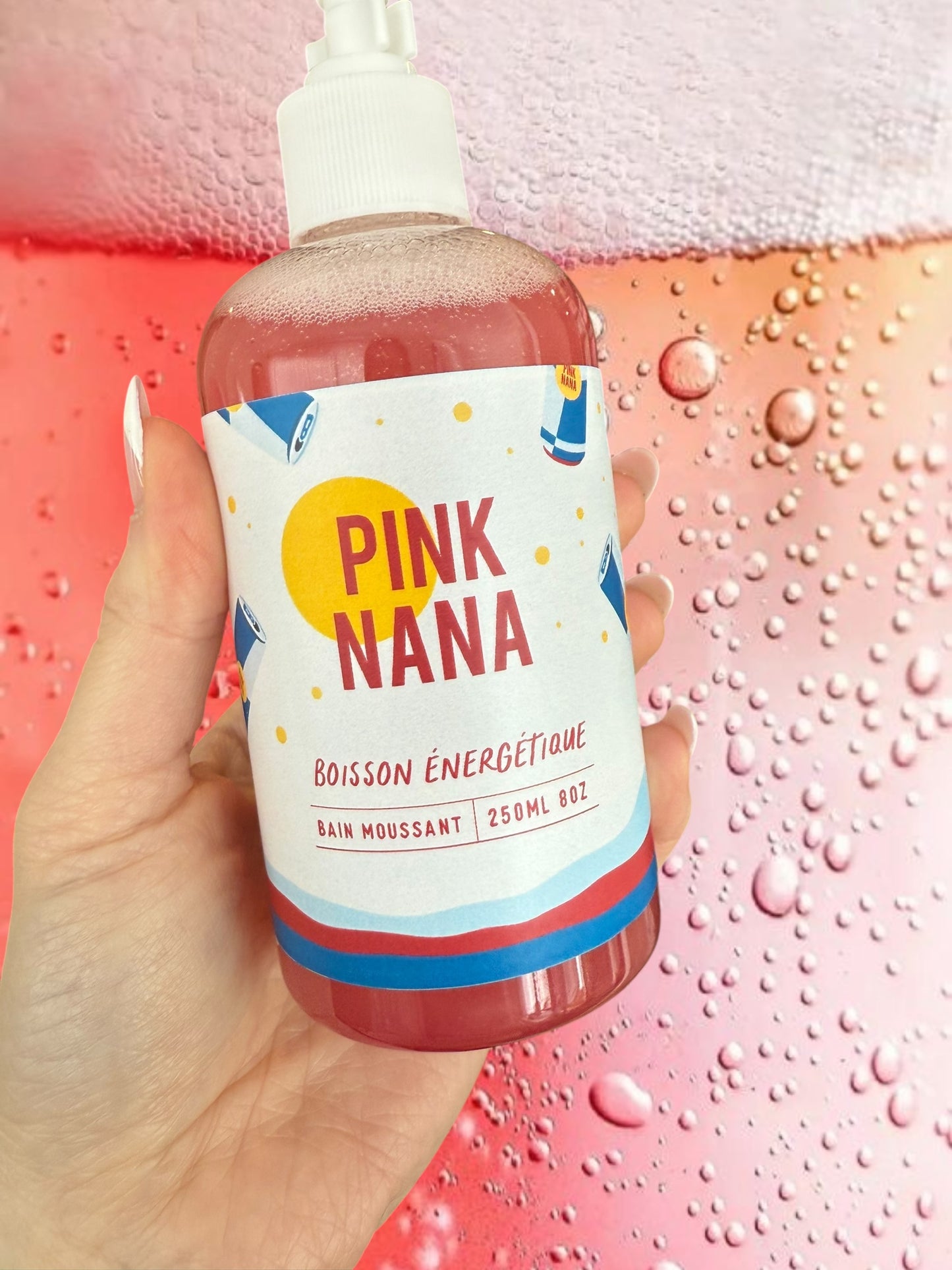 Bain moussant boisson énergétique