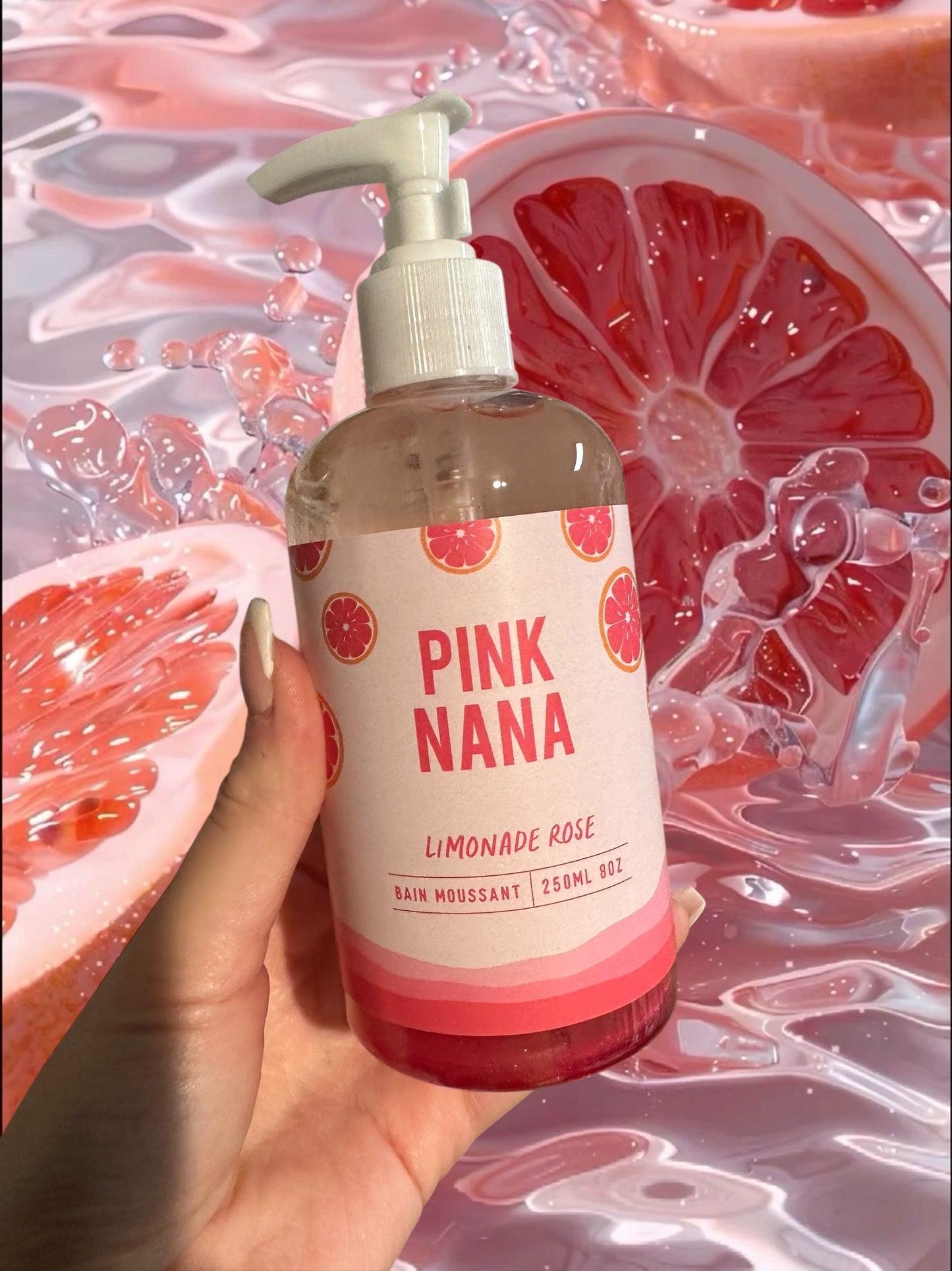 Bain moussant limonade rose