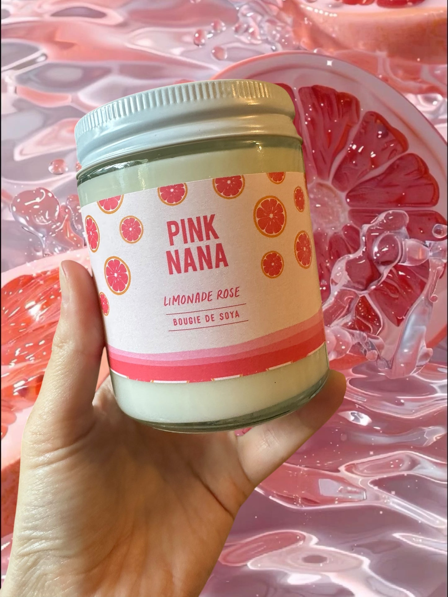 Bougie limonade rose