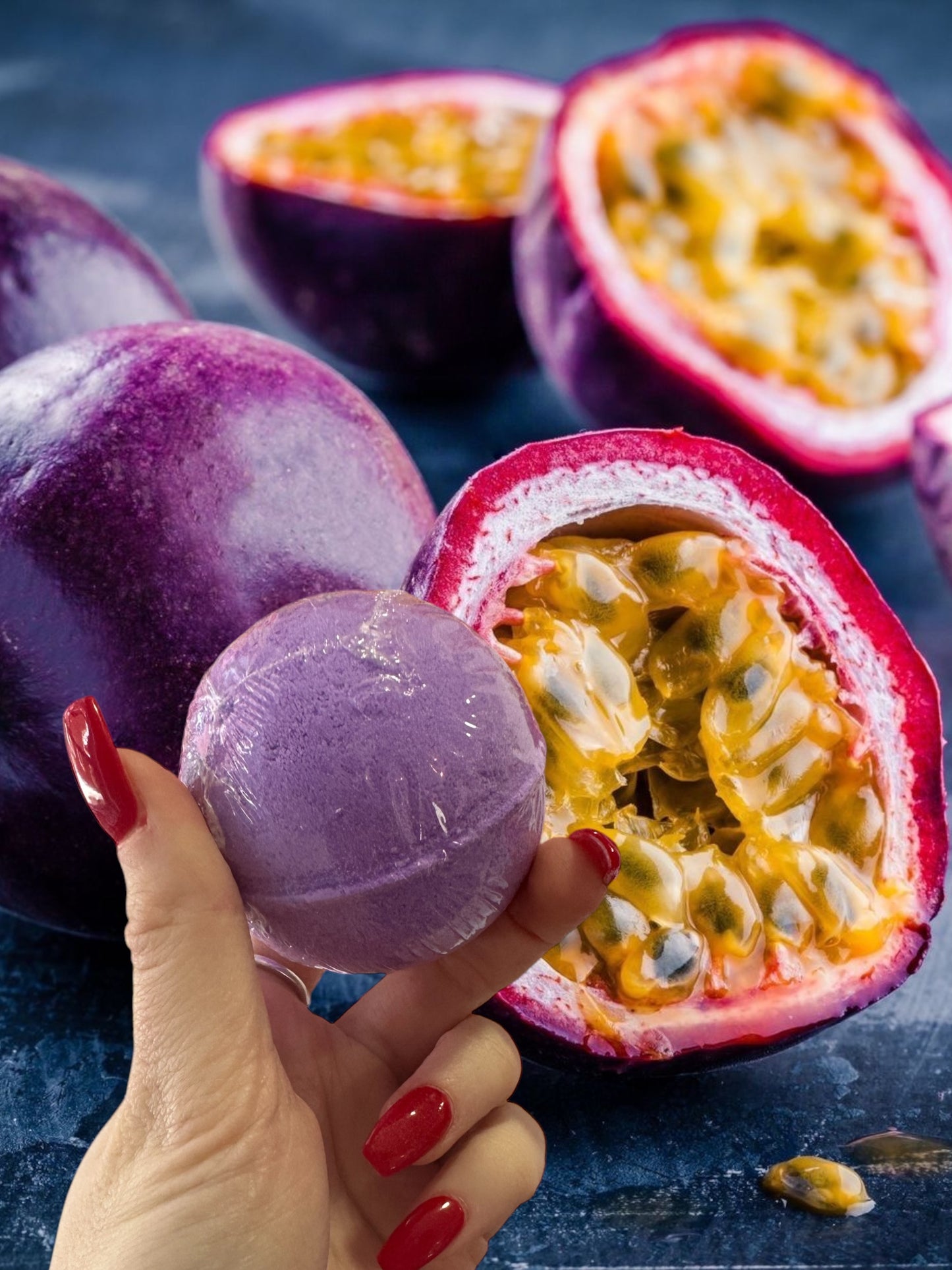 Bombe de bain effervescente fruit de la passion