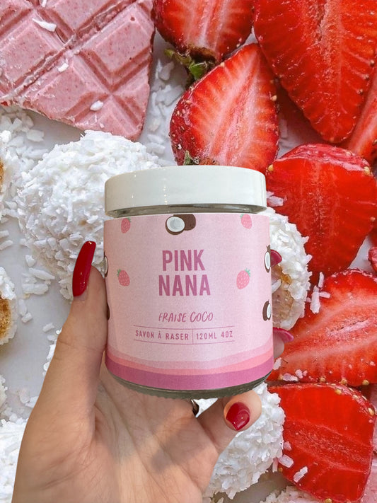 Savon à raser fraise coco