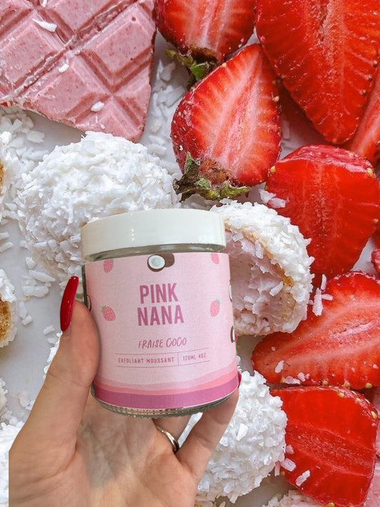 Exfoliant moussant fraise coco