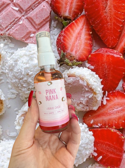 Huile corps fraise coco