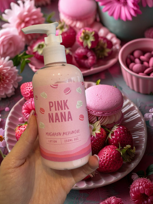 Lotion macaron et meringue