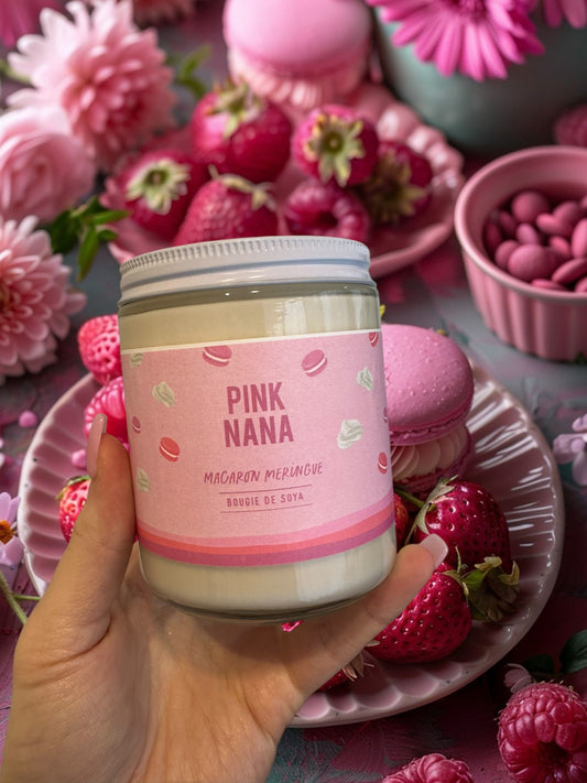 Bougie macaron et meringue