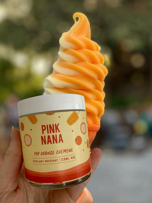 Exfoliant moussant pop orange crémeux