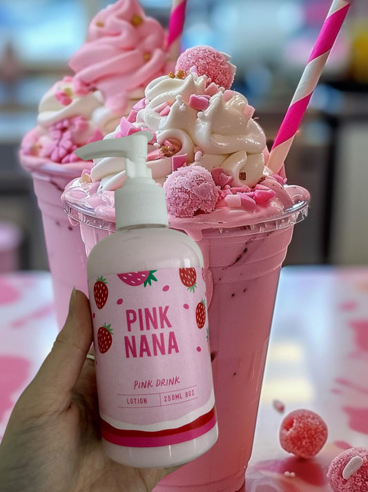 Lotion pink drink