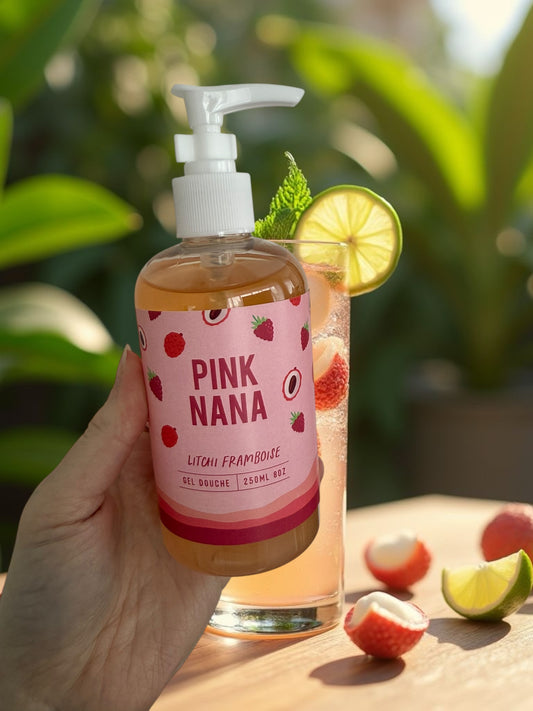 Gel douche litchi framboise