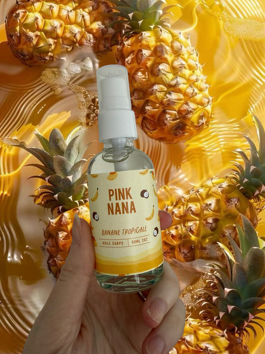 Huile corps banane tropicale