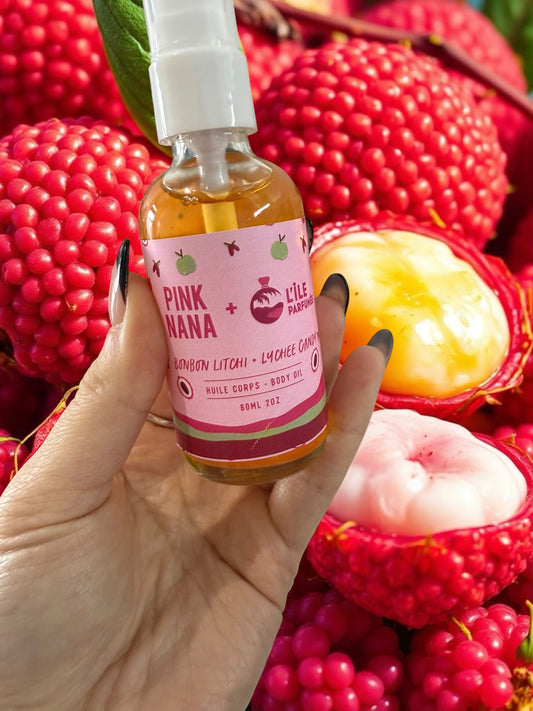 Huile corps Bonbon litchi