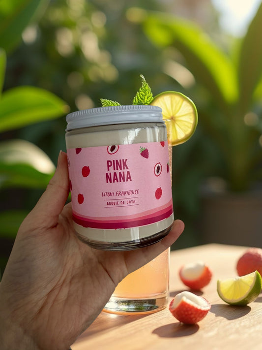Bougie litchi framboise